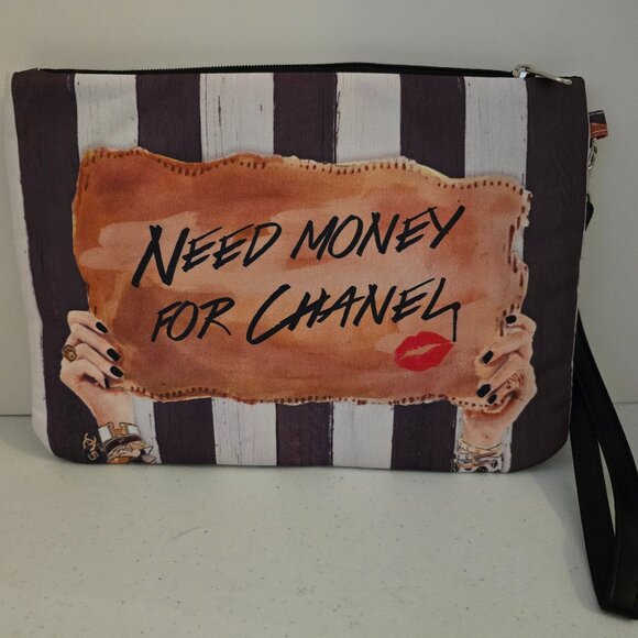 Handbags - Need Money For Chanel pouch bag (wristlet) ***This is NOT made by Chanel***